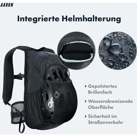 Aaron Fahrradrucksack 25 l Schwarz