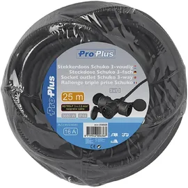 PRO PLUS Verteiler Steckdose 3-fach 3x2,5mm2 Gummikabel Außen IP44