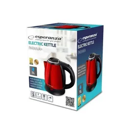 Esperanza EKK128R Wasserkocher parana 1 L Schwarz Rot 1350 w