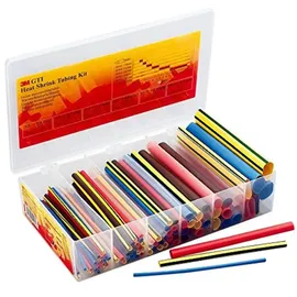 3M Schrumpfschlauchsortiment Rot/Blau/Braun/Transparent/Grün/Gelb 104 Teile