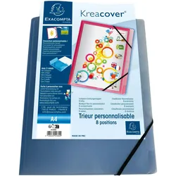Exacompta 55380E 10x Eckspann-Ordnungsmappe mit 3 Klappen DIN A4 - Farben sortiert