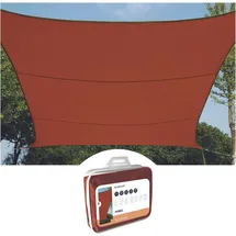 Perel Sonnensegel Terrakotta Quadratisch 5 x 5 m
