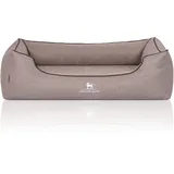 Knuffelwuff Hundebett Wippo Orthopädisch Velours XXL 120 x 85cm Grau
