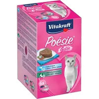Vitakraft Katzenfutter Poesie Gelee, Multipack - 6 Schalen