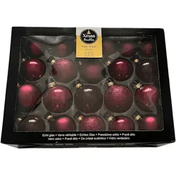 Set Weihnachtskugeln Glaskugeln Baumkugeln Christbaumkugeln Kugeln Pink 42 Stück