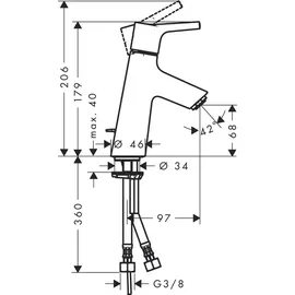 Hansgrohe Talis S 80 Einhandmischer chrom 72010000