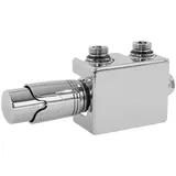 ECD Germany Heizkörperthermostat Multiblock Mittelanschluss Chrom