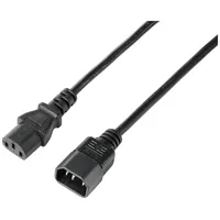 Sygonix SY-5243892 Kaltgeräte Verlängerungskabel Schwarz 3.00 m