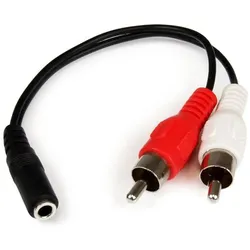 StarTech.com 15cm Audio Kabel 3,5mm Klinke auf 2x Cinch (Buchse/Stecker)