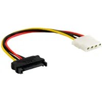 InLine SATA Stromadapterkabel, 15pol SATA Buchse an 4pol Stecker,