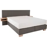 Alina Boxspringbett ALINA "Daria", grau (quarzgrau gdu 19), B:247cm L:213cm, Microfaser GDU (100% Polyester), Komplettbetten, Boxspringbett, integrierte Nachttische und Matratze, unterschiedliche Ausführungen
