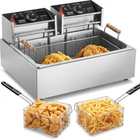 Vevor Kommerzielle Fritteuse, 2500W 12L Edelstahl Upgrade 200°C