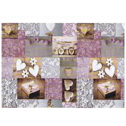 EXKLUSIV HEIMTEXTIL Wachstuch Tischdecke abwischbar Vliesrücken 140 cm breit individuelle Längen ca.140 x 100 cm Design VENLA