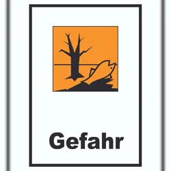 HB-Druck Aufkleber Gefahrensymbol Umweltgefährlich Gefahr A7 (74x105mm)