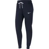 Nike Damen W Nk Flc Park20 Pant Kp Trousers, Obsidian/White/White, L