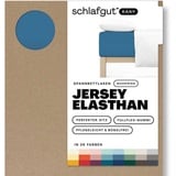 schlafgut Easy Jersey Elasthan Boxspring 180 x 200 - 200 x 220 cm blue mid