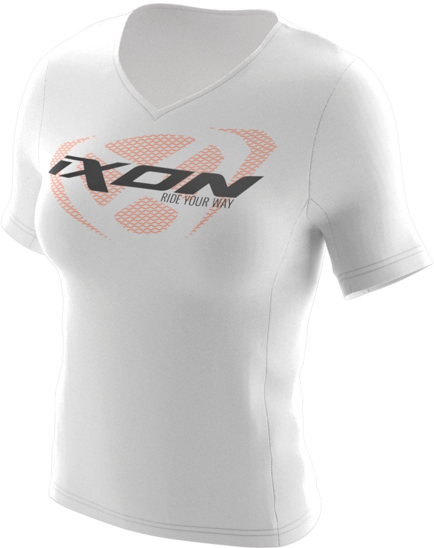 Ixon Unit Dames T-Shirt, wit-oranje, M Voorvrouw