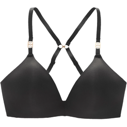 Push-up-BH LASCANA "Eleonora", Damen, Gr. 80, Cup C, schwarz, Microtouch, Obermaterial: 60% Polyamid, 35% Polyester, 5% Elasthan, BHs Push-up-BH, ohne Bügel mit verschiedenen Tragevarianten, Dessous