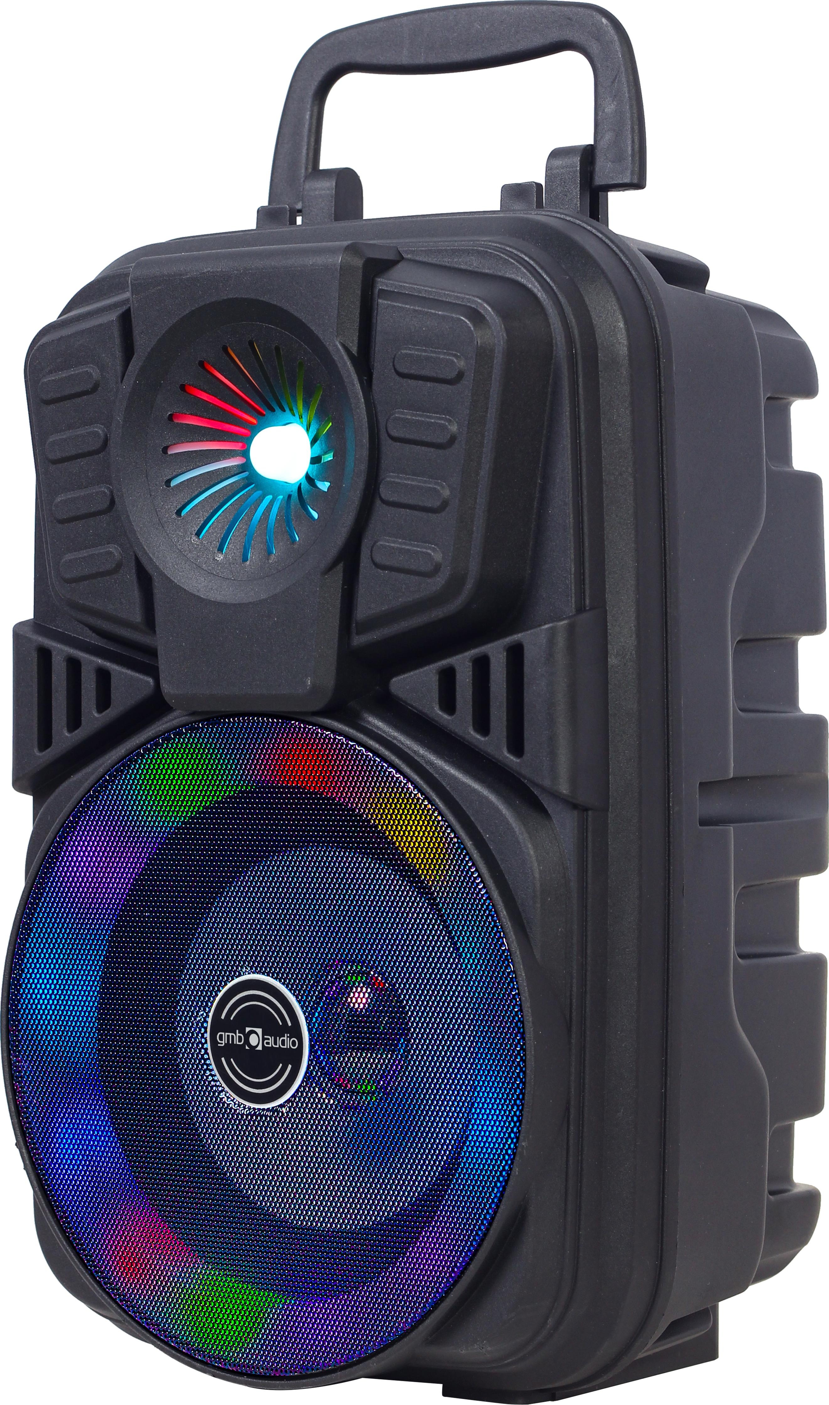 Gembird Portable Speaker Portable/Wireless 1xAudio-In 1xUSB 2.0 1xMicroSD Card Slot Bluetooth SPK-BT-LED-01 (4 h, Akkubetrieb), Bluetooth Lautsprecher, Schwarz