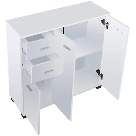 [en.casa] Crimla 76 x 80 x 28 cm Weiß