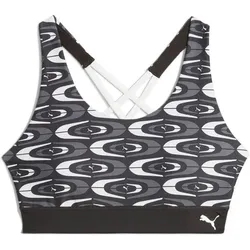 PUMA Damen Top RETRO GLAM STRAPPY BRA, PUMA BLACK, XS