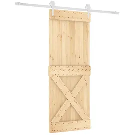 vidaXL Schiebetür rechts 90 x 210 cm Weiß