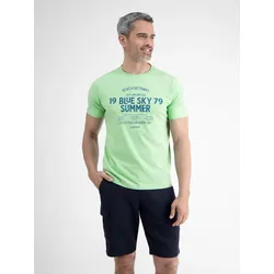 Herren T-Shirt mit Brustprint - Light Peppermint - M