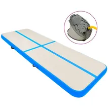 vidaXL Aufblasbare Gymnastikmatte mit Pumpe 300x100x20 cm PVC Blau