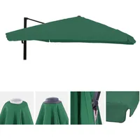 Mendler Ersatzbezug Luxus-Ampelschirm 3 x 4 m Polyester Anthrazit