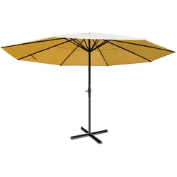 Mendler Sonnenschirm Meran Pro, Gastronomie Marktschirm ohne Volant Ø 5m Polyester/Alu 28kg ~ creme ohne Ständer