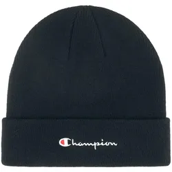 Beanie Cap Unisex Strick-Mütze mit Logo-Schriftzug, Schwarz (Black/NBK)