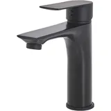 Beliani - Wasserhahn Schwarz aus Messing Matt Badezimmer/ Armaturen/ Badarmaturen Klassischer Wasserhahn Modernes Design