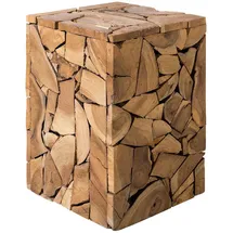 Beliani Beistelltisch 30 x 30 x 45 cm Braun/Bronze