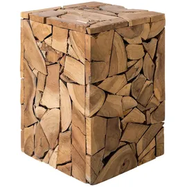 Beliani Beistelltisch 30 x 30 x 45 cm Braun/Bronze