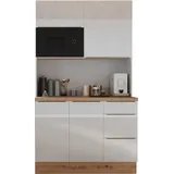 Respekta Buffet RESPEKTA "Safado aus der Serie Marleen", weiß (front: weiß hochglanz, korpus: weiß, arbeitsplatte artisan eiche), B:120cm H:211cm T:60cm, Schränke, Buffet, Breite 120 cm, mit Soft-Close, in exklusiver Konfiguration für OTTO