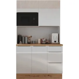 Respekta Buffet RESPEKTA "Safado aus der Serie Marleen", weiß (front: weiß hochglanz, korpus: weiß, arbeitsplatte artisan eiche), B:120cm H:211cm T:60cm, Schränke, Buffet, Breite 120 cm, mit Soft-Close, in exklusiver Konfiguration für OTTO