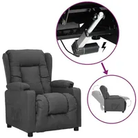 vidaXL Aufstehsessel Dunkelgrau Stoff