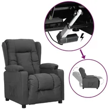 vidaXL Aufstehsessel Dunkelgrau Stoff