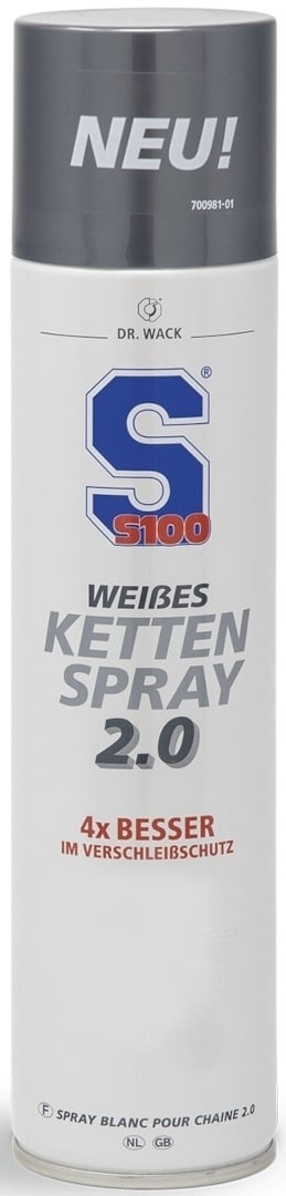 S100 White Kettingspray 400 ml, wit Voorman