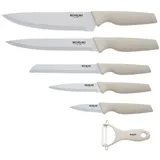 Michelino 6-tlg. Messer-Set Schneideset mit Sparschäler Serie Alythia Beige