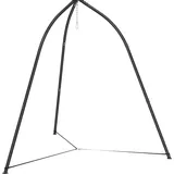 Outsunny Ständer für Hängesessel, dreieckig, Höhe 210 cm, mit verstellbarer Kette, stabile Basis, witterungsbeständig, Gestell für Terrasse, Garten, Traglast 150 kg, Schwarz   Aosom