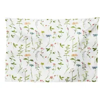ABAKUHAUS Blumen Wandteppich und Tagesdecke, Herb Flowers Aquarelle aus