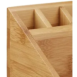 Relaxdays Schreibtisch-Organizer Braun 10 Fächer 23,0 x 10,0 x 10,0 cm