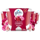 Glade Duftkerze Cherry & Peony, 4er Pack (4 x 224g)