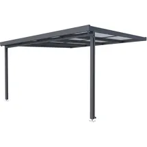 Gutta Terrassendach Premium 410 x 406 cm anthrazit / Polycarbonat klar
