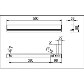 RIDI Homelight LED-Lichtleiste (VLDF-F124DAWS170B840) Stahl