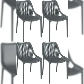 CLP Gartenstuhl Air 50 x 60 x 82 cm dunkelgrau 4 St.