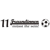 wall-art Wandtattoo »Fußball 11 Freundinnen«, (1 St.), schwarz