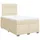 vidaXL Boxspringbett mit Matratze Creme 120x200 cm Stoff - Creme