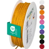 HALBACH Seidenbänder Premium Kordel (orange) | Breite 2mm Länge 50m | Made in Germany & Öko-Tex Zertifiziert | glänzende Satinkordel aus Acetat